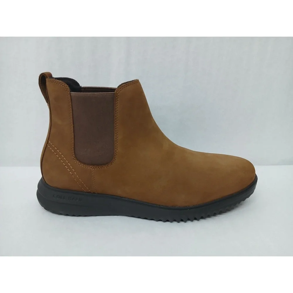 Cole‎ Haan Men's Grand Plus Leather Chelsea Boot C38789 Lumber Java Brown Sz 12